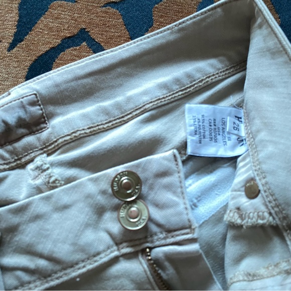 Hudson Collin Skinny Jeans distressed khaki ecru jeans Size 26 - Picture 7 of 8